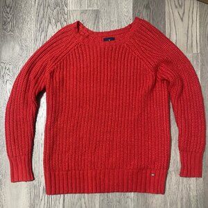 American Eagle Red Knit Jegging Sweater - Size S